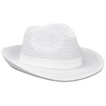 white Bruno Fedora Hat