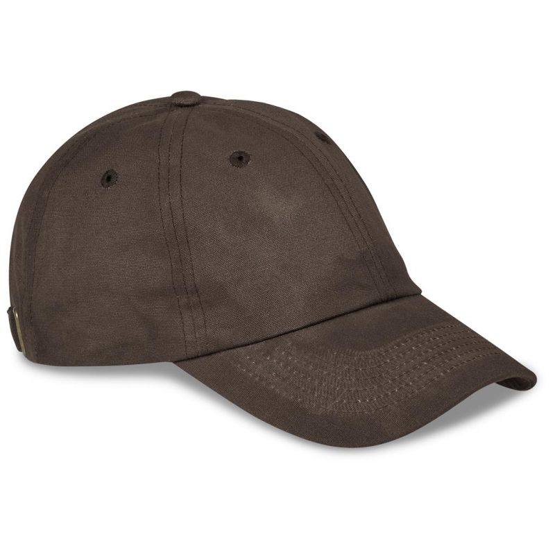 brown Sondela 6 Panel Oilskin cap