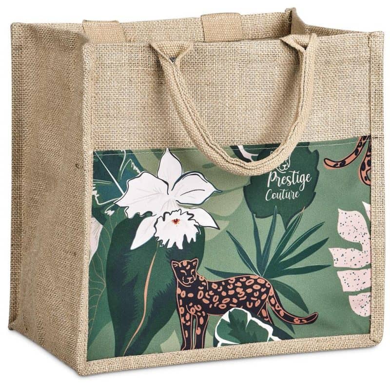 Pre-Production Sample Okiyo Nuri Sublimated Pocket Jute Tote additionalImagesWithLogos