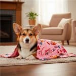 Pre-Production Sample Hoppla Nala Polyester Pet Blanket lifestyleImagesWithLogos