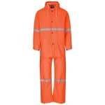 Orange Light Duty Tornado  Hi-Viz Reflective  Rubberised Rainsuit - Orange