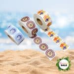 10 000 x Printed Round Roll Labels