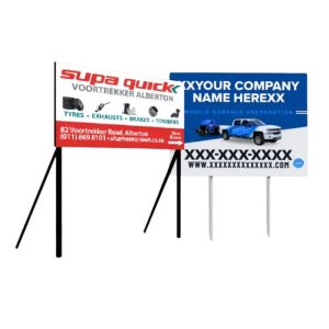 2 x Custom Printed Chromadek Signs 1.2m x 1.2m