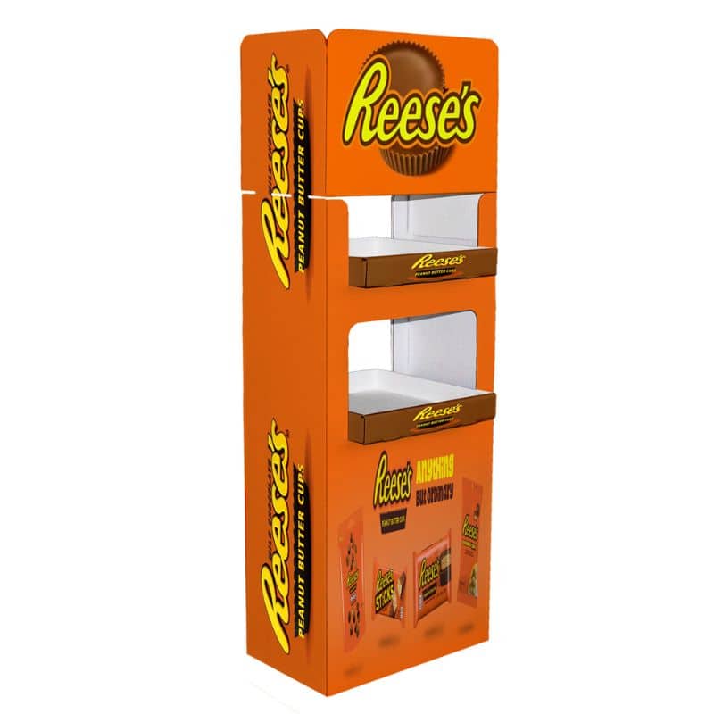 2 Shelf FSU, D_Sided Product Display Stand