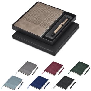 GF-SD-1430-B-NO-LOGO Milestone Notebook & Pen Set
