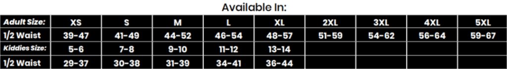 Custom Soccer Short Sizing Guides