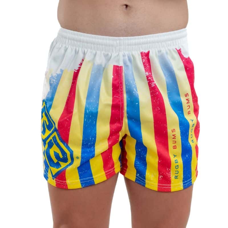 Custom Dye Sublimated 9 Panel Rugby Shorts