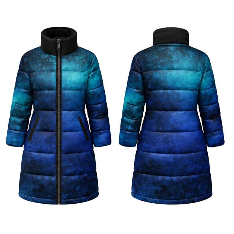 Custom Dye-Sublimation Long Coat Puffer Jacket