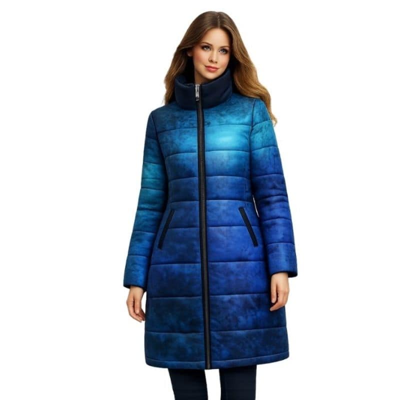 Custom Dye-Sublimation Long Coat Puffer Jacket