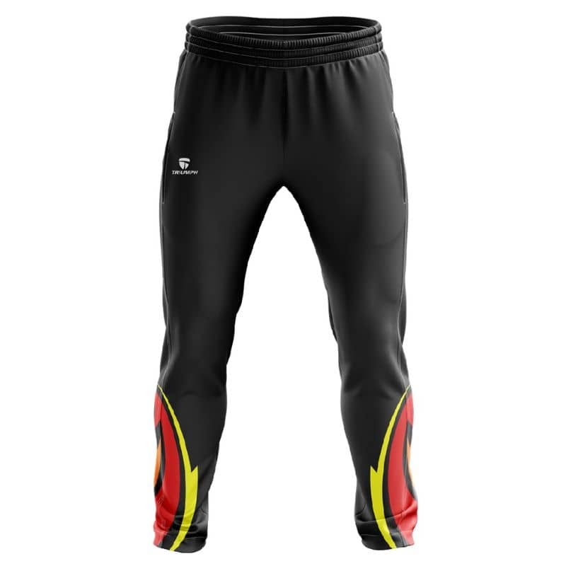 Custom Printed Cricket pants black