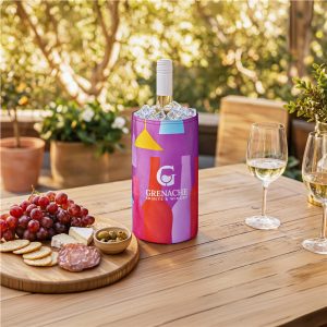 Hoppla Vinelle Polyester Collapsible Ice Bucket lifestyleImagesWithLogos