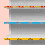 Custom printing retail shelving strips