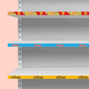 Custom printing retail shelving strips