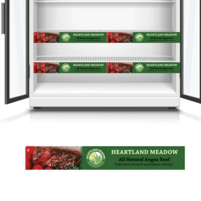 Custom shelf strips in full colour print
