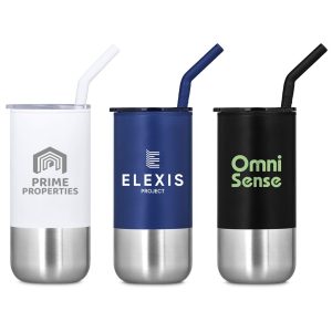 Kooshty Cheerio Stainless Steel & Plastic Double-Wall Tumbler & Straw  480ml defaultUnbrandedImage