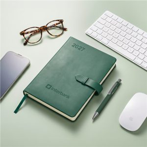 Altitude Enterprise A5 2027 Diary and Omega Pen Set lifestyleImagesWithLogos