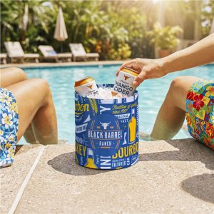 Pre-Printed Sample Hoppla Coldford Polyester Collapsible Ice Bucket lifestyleImagesWithLogos