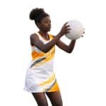 Sublimation printed kids dress for netball