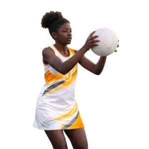 Sublimation printed kids dress for netball