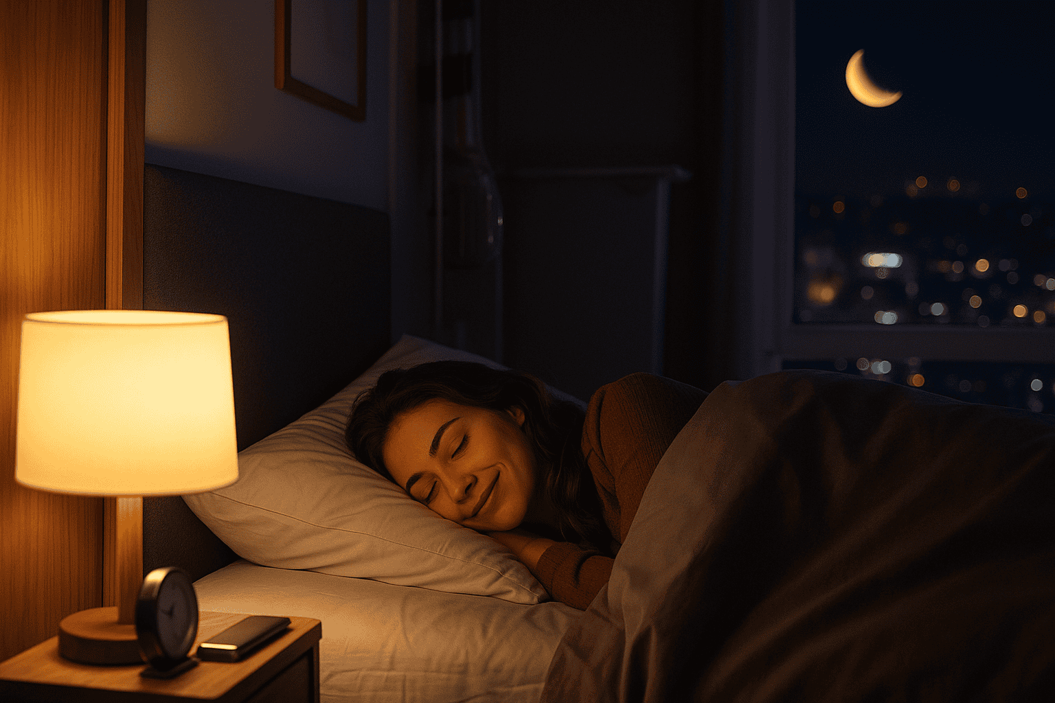 Woman enjoying good sleep