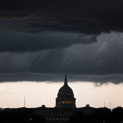 Illustration of Trump's Stark Warning: A Political Storm Brews Over Cheney