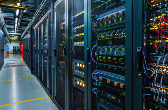 Photo of a datacenter with web servers in aisles. A2 Hosting Shared Web Hosting is on Web Servers that are fast and reliable - just like these.