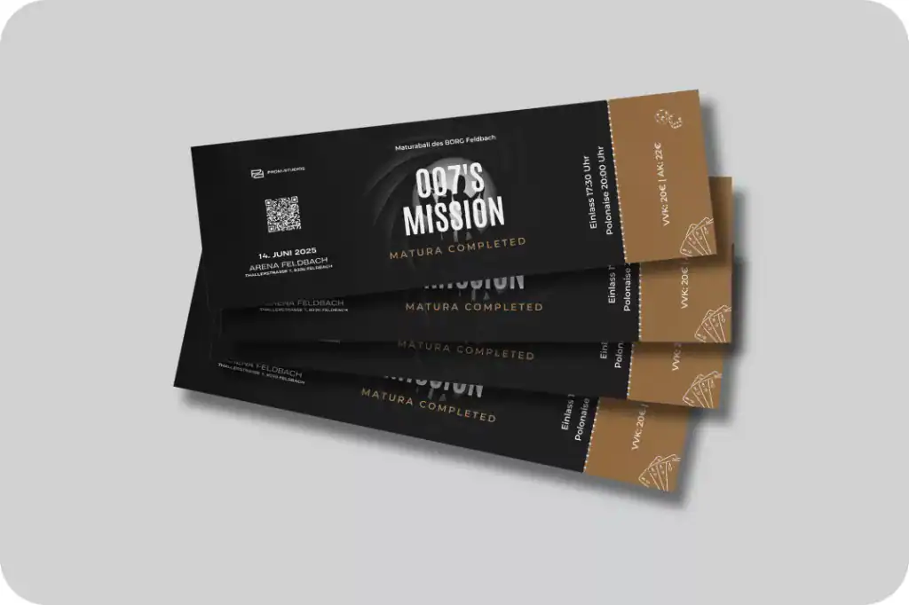 Maturaball Eintrittskarten_007s Mission