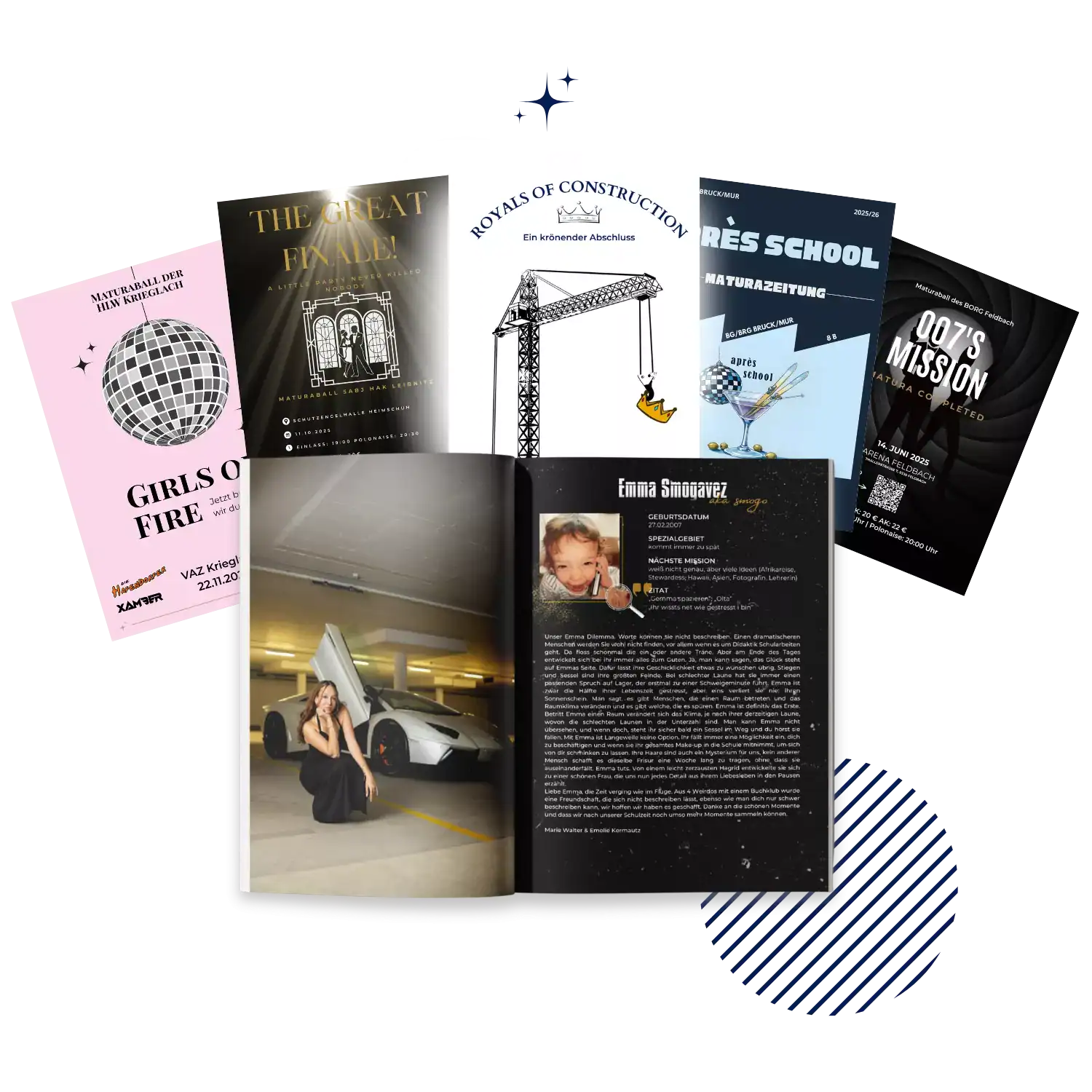 Maturazeitung Design Beispiele
