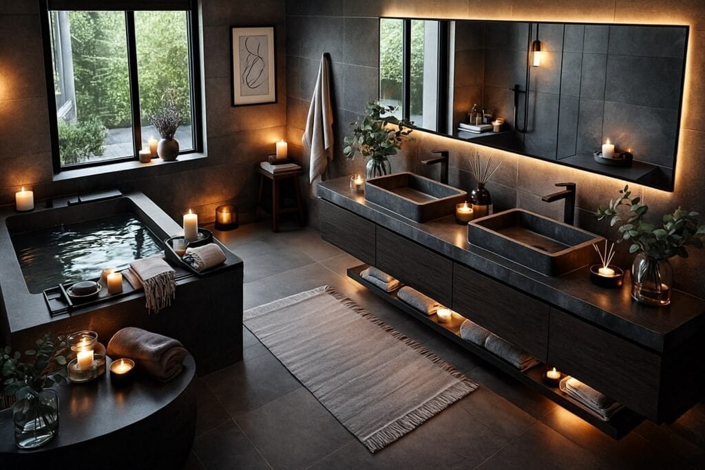 A bathroom decor transformation showcasing purely home vibe style