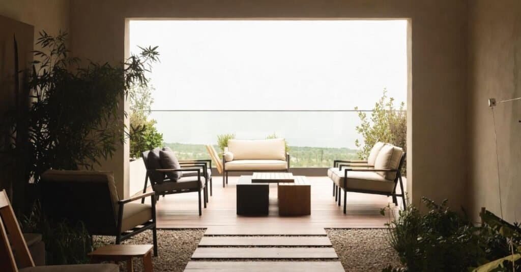 Image depicting outdoor seating arrangement ideas for patios and backyards