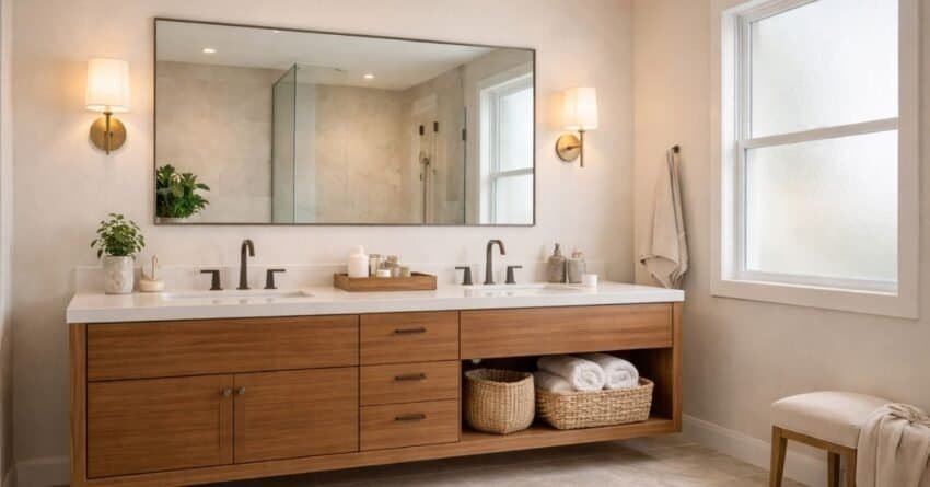 how to decorate a master bathroom