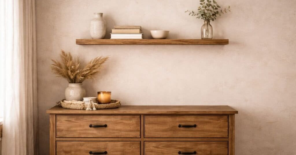 Illustration of small bedroom storage hacks for maximizing space