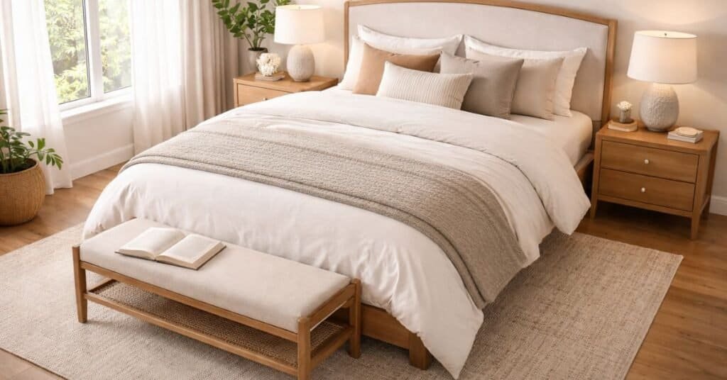 Bright organic modern bedroom design