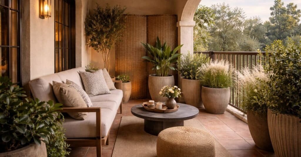 Cozy Spanish style balcony retreat