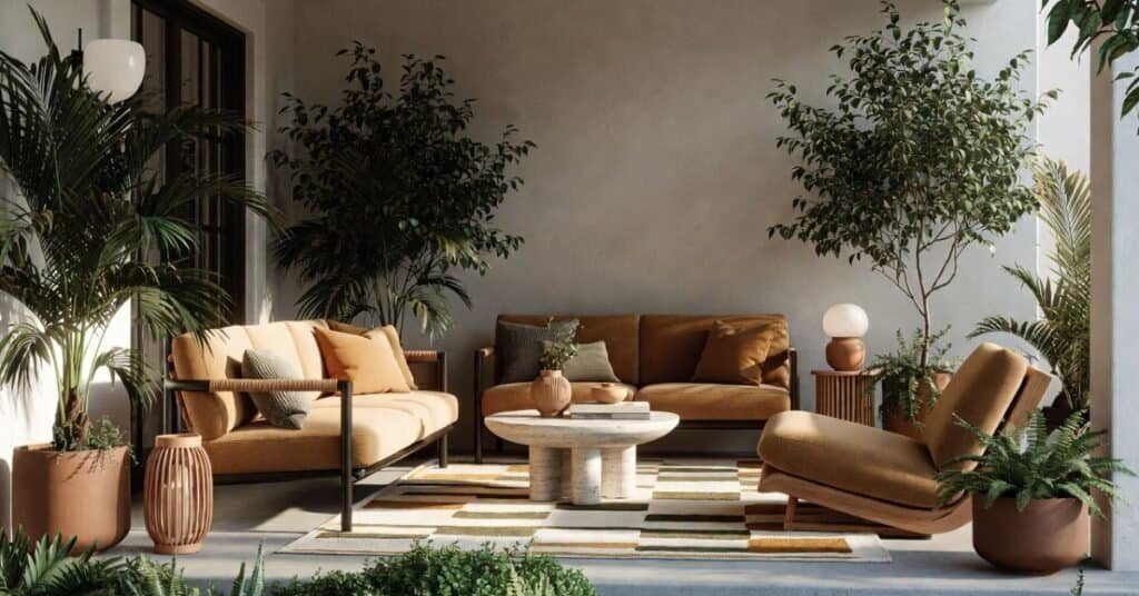 image of a balanced luxe porch layout