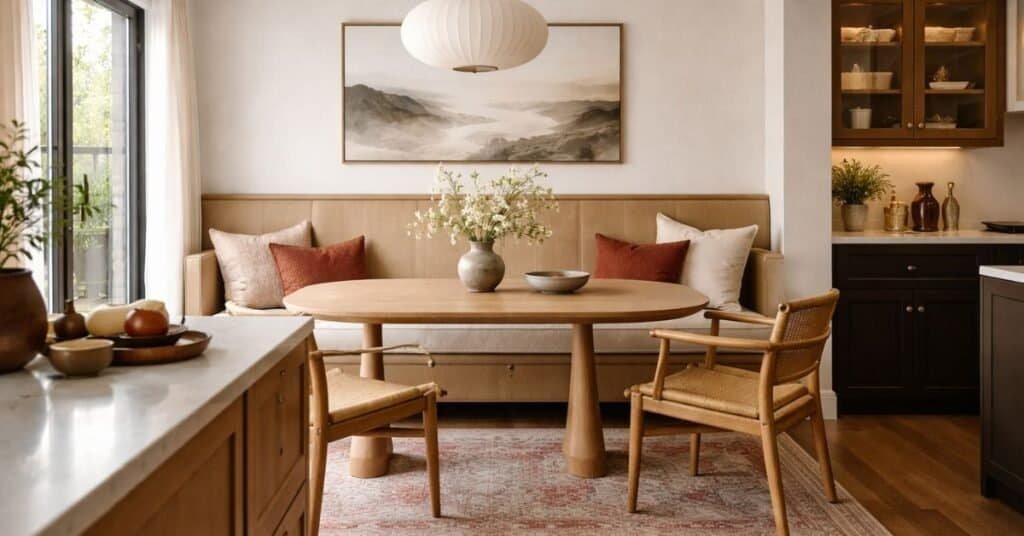 Elegant Asian inspired dining nook