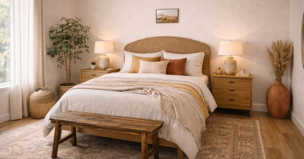 Serene Mediterranean bedroom retreat