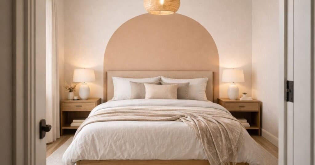 Serene guest bedroom with minimalist design