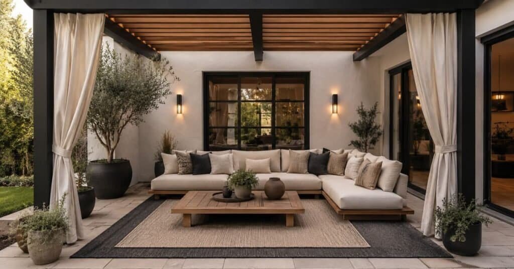 Luxurious modern outdoor living space