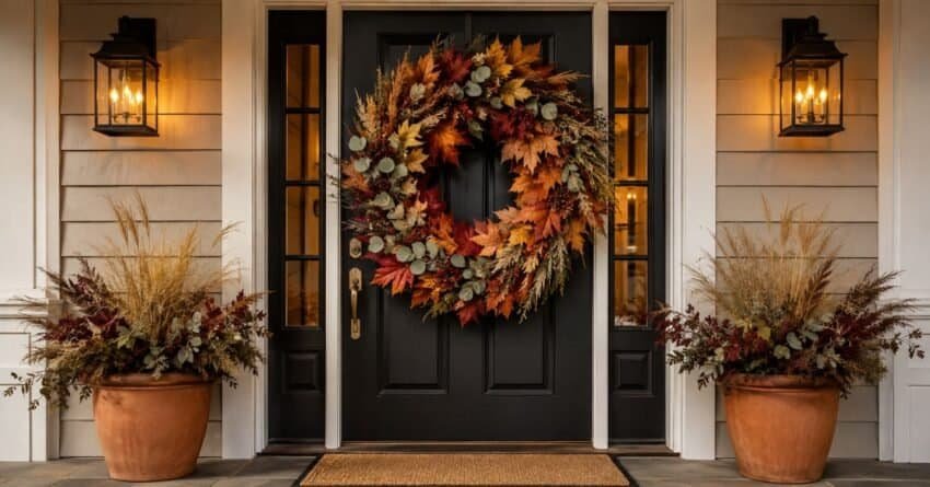 Front Door Autumn Wreaths