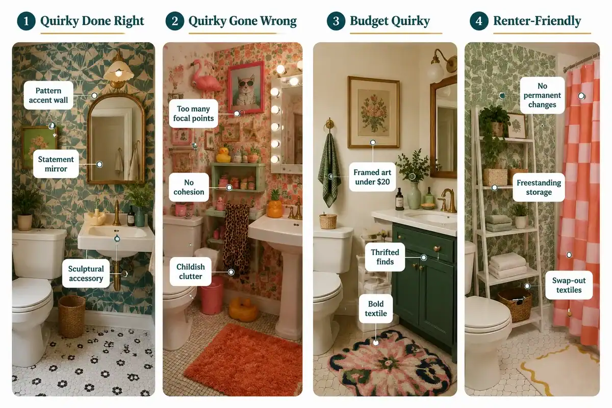 What Makes Bathroom Decor Quirky vs. Just Weird