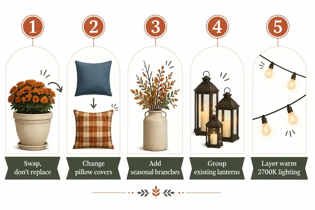 Outdoor Fall Decorations for Renters Who Can't Drill Holes