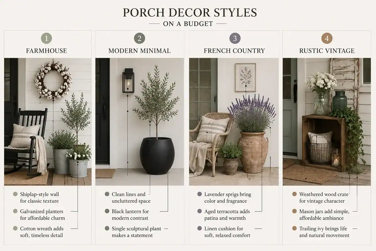 Porch Decor for Different Seasons on a Budget