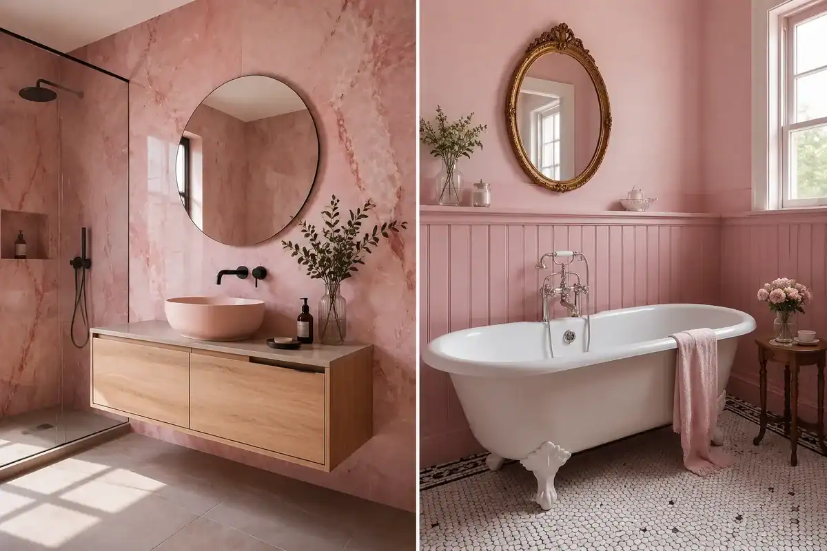 Where can you buy pink bathroom accessories?