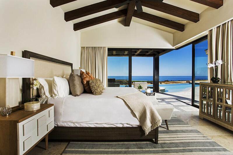 Quivira Los Cabos Luxury Villa With Ocean View, Modern Interior, And Spacious Bedroom.