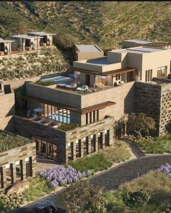 Villa B2, A Luxury Hillside Villa In Quivira Los Cabos With Contemporary Architecture, Private Terraces, Infinity Pool, And Panoramic Ocean Views Framed By Desert Landscape.