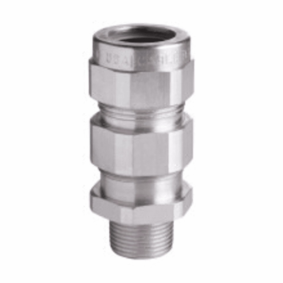 Stainless steel industrial fitting for fluid control systems.