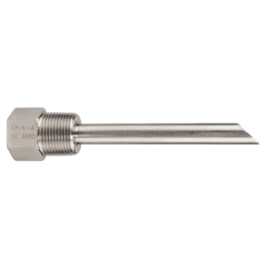 High-precision industrial temperature sensor with stainless steel probe for automation and process control applications.