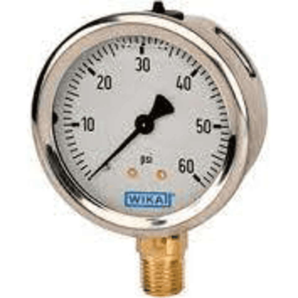 High-precision pressure gauge for industrial automation and process control by R3 Automation. Durable, accurate, excellent for monitoring pressure in automation systems.