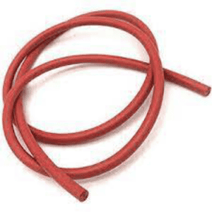 Red silicone rubber hose for industrial automation and mechanical applications.